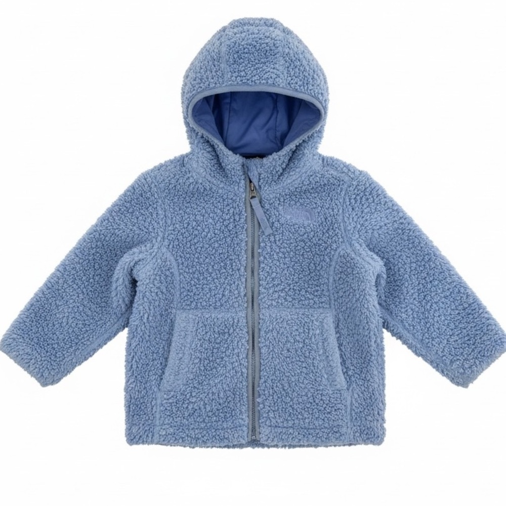 The North Face Toddler Blue Teddy Fleece Hooded Jacket